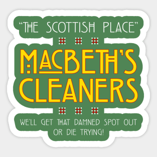 MacBeth's Cleaners Sticker